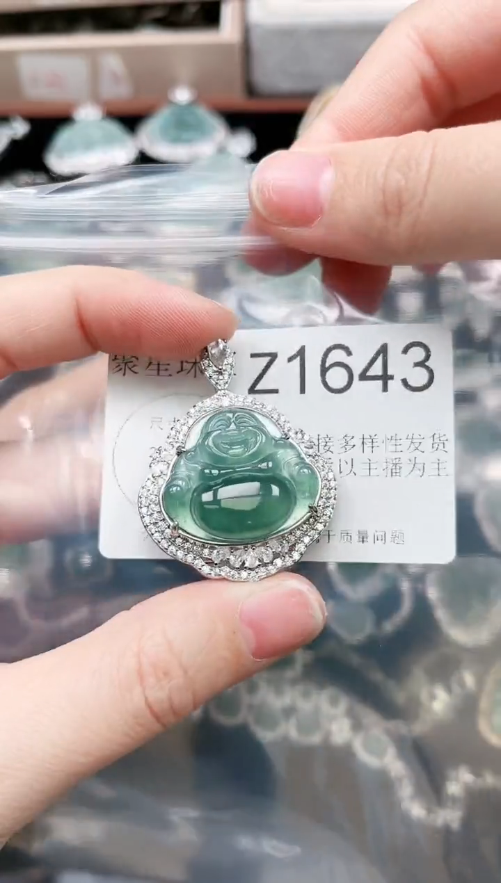【闪购商品】翡翠颈饰未镶嵌1643赠皮绳