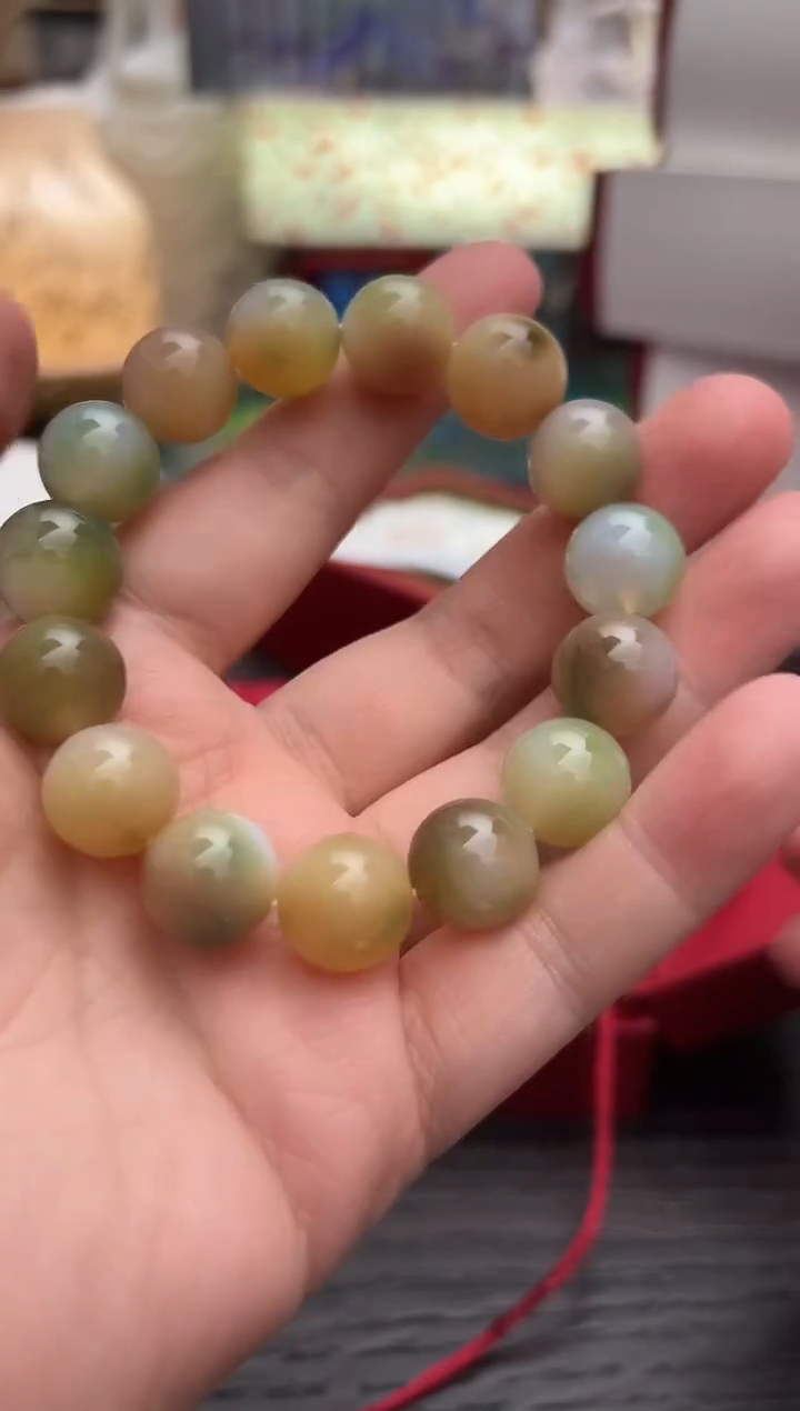 盐源青荷手串孤品