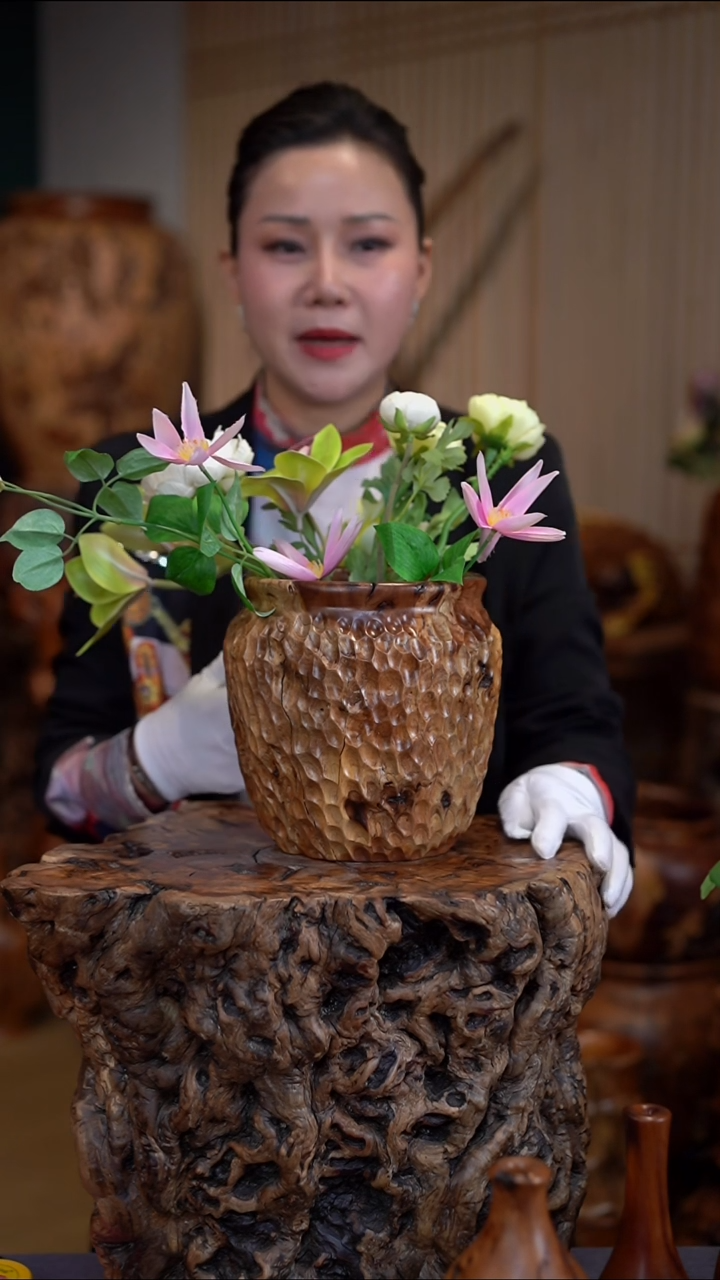 枣木雷击枣木聚财缸