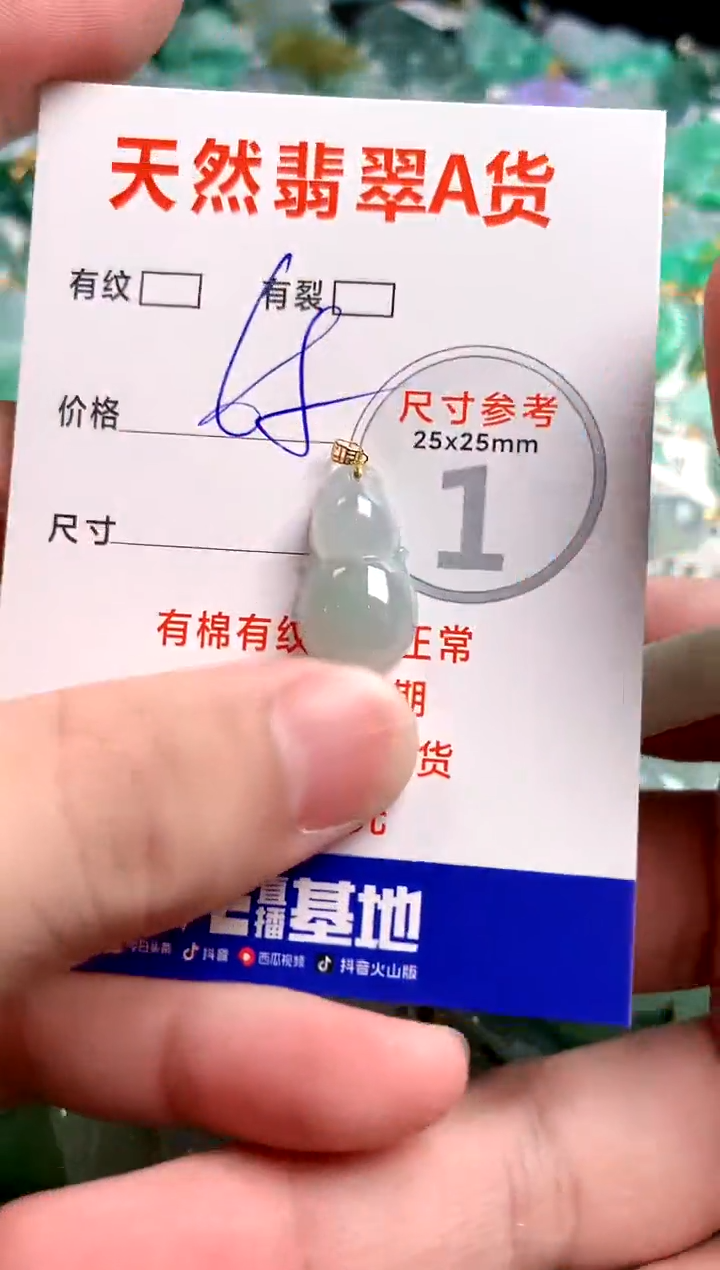 翡翠18K金镶嵌颈饰23000564