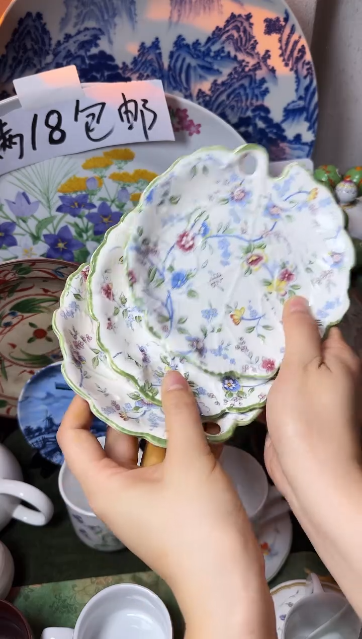 其他陶009老古瓷盘3片