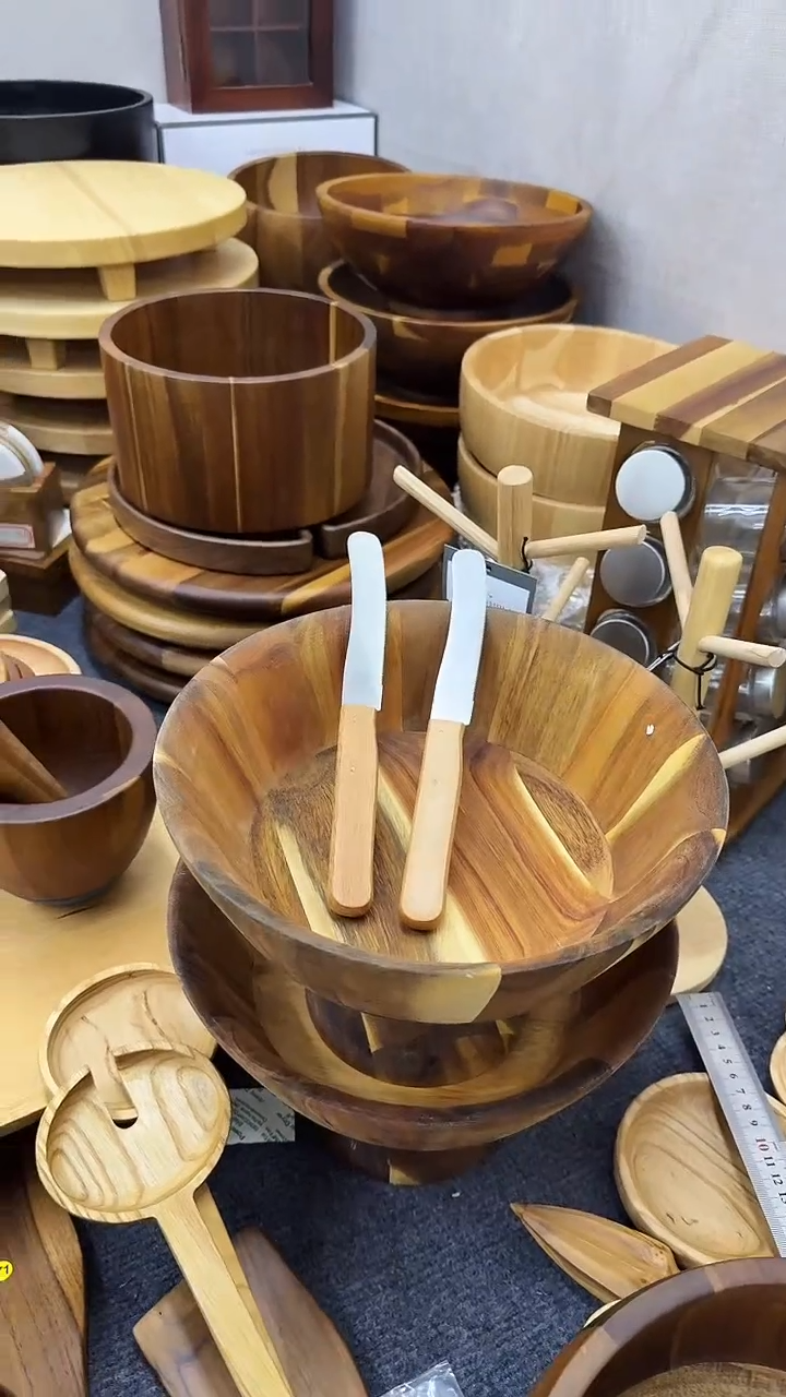 实木柄面包刀2个