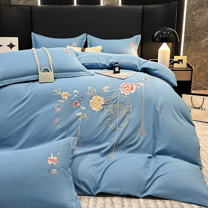 花开富贵-轻奢国潮风暖氧优肤刺绣绣花四件套