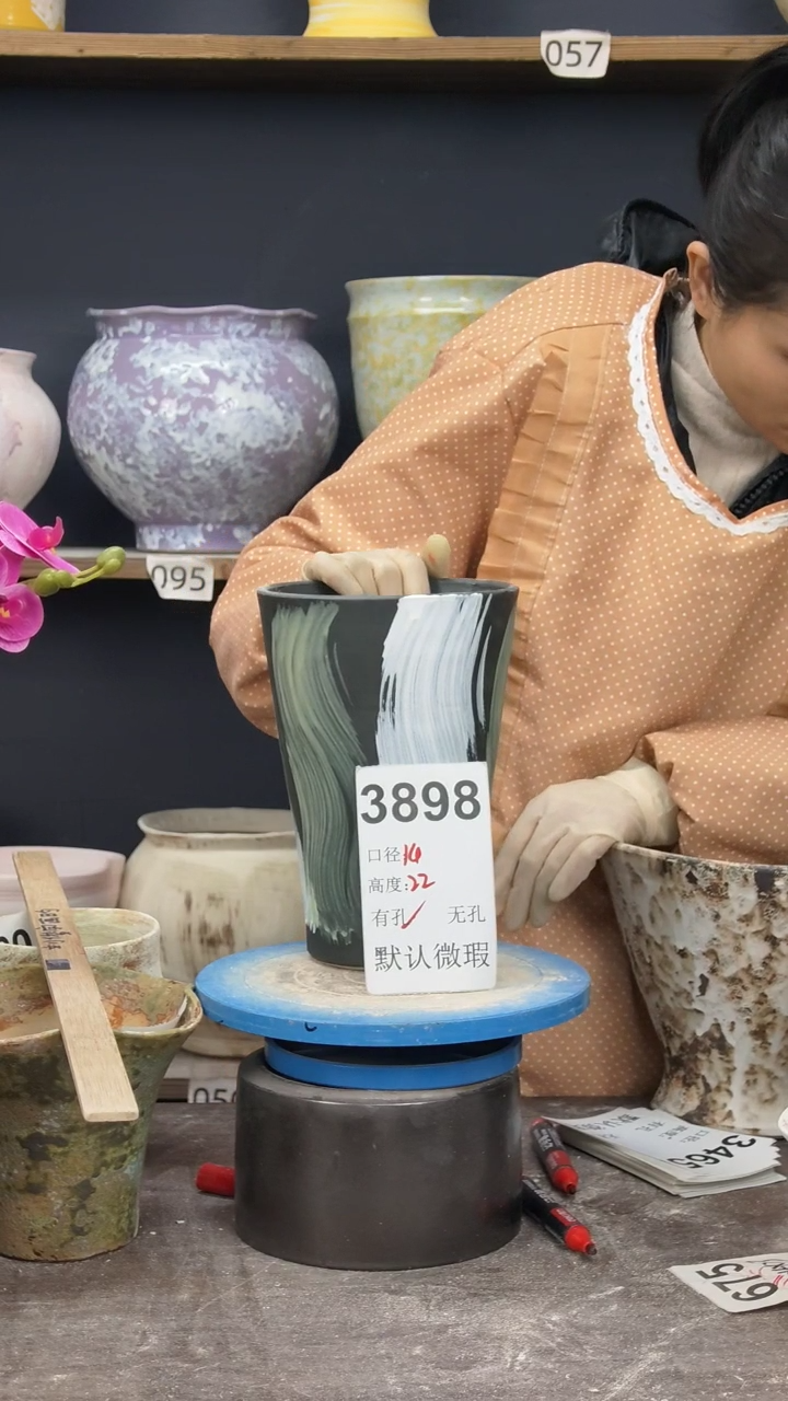 景德镇花盆默认微瑕3898