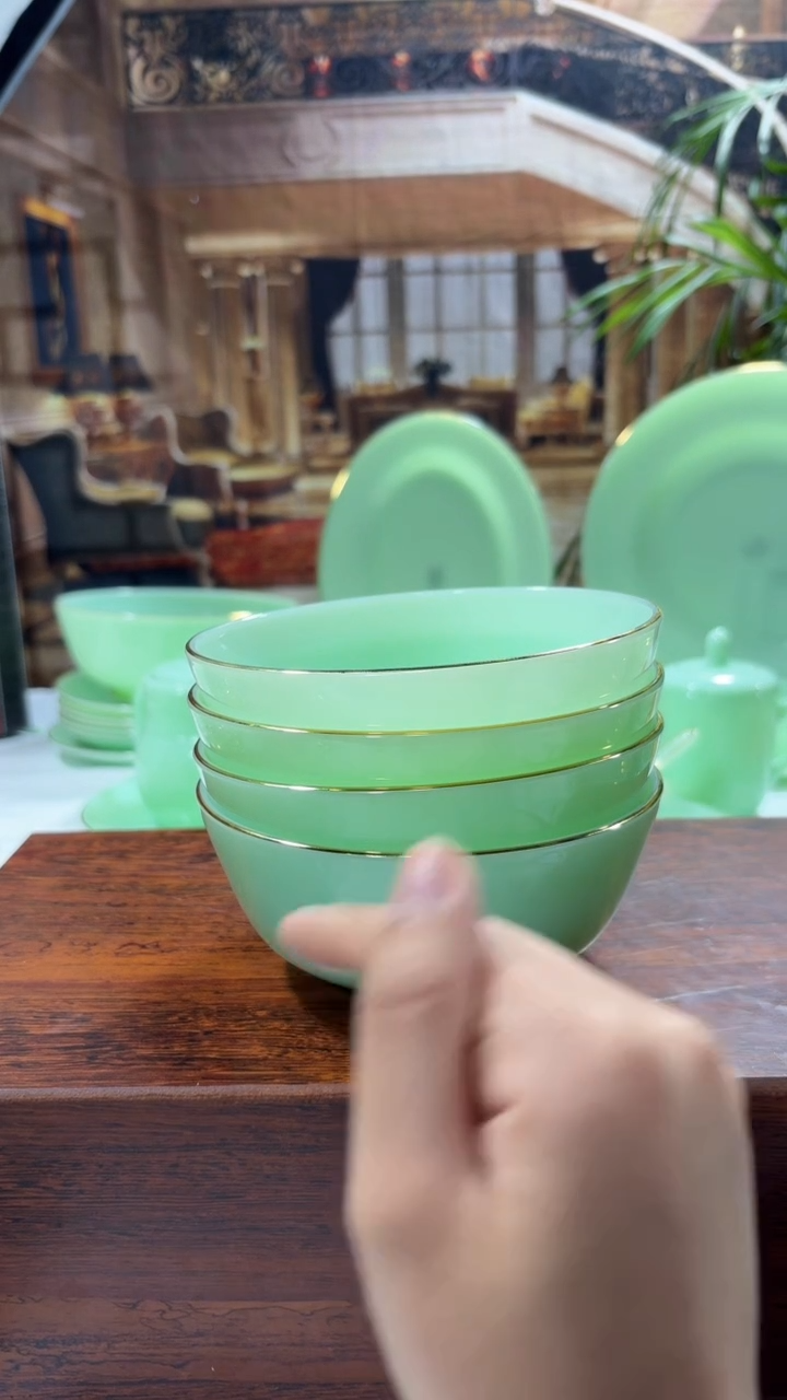 【闪购商品】..5.5英寸玉瓷碗4个口径13.8厘米