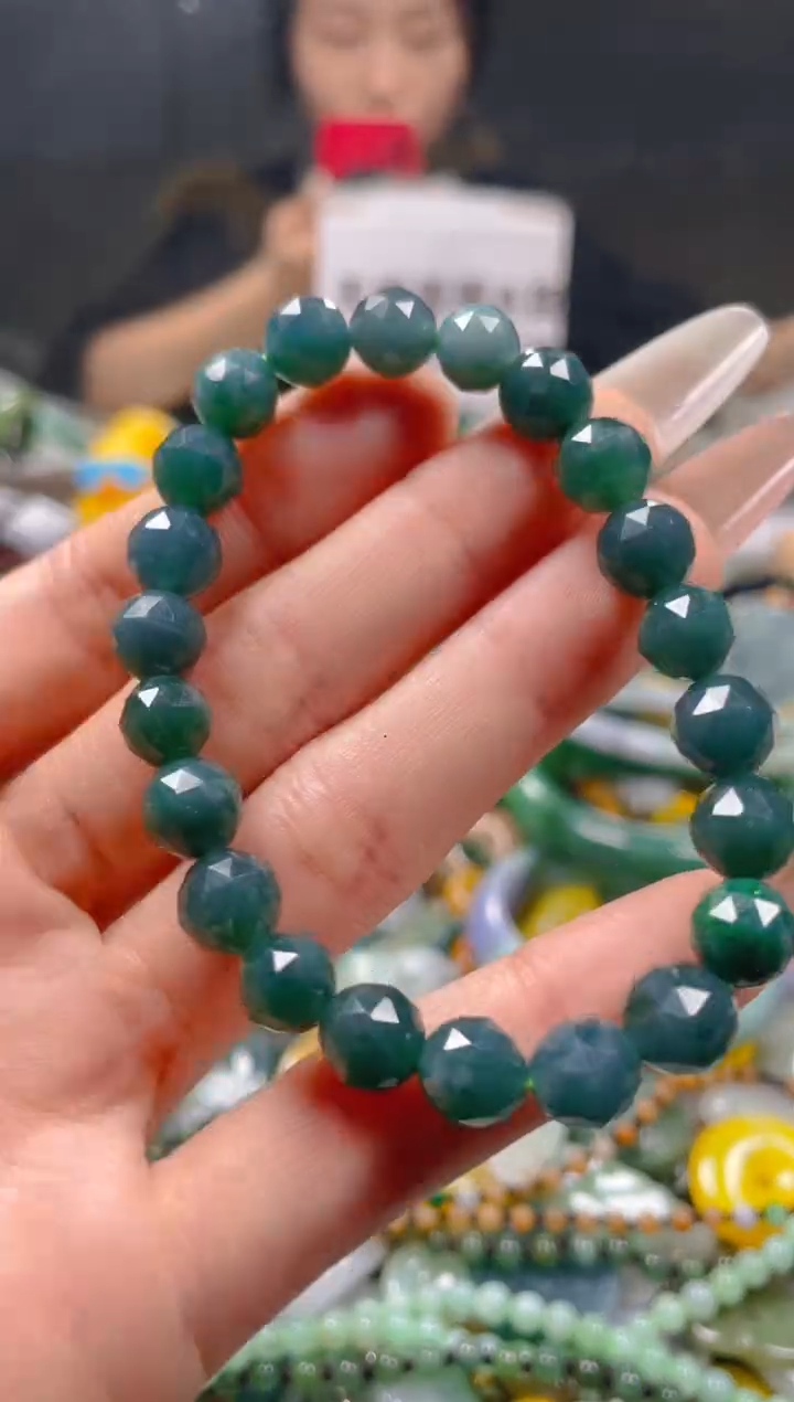 【闪购商品】翡翠颈饰未镶嵌7-8MM/G/翡翠A货一图一物