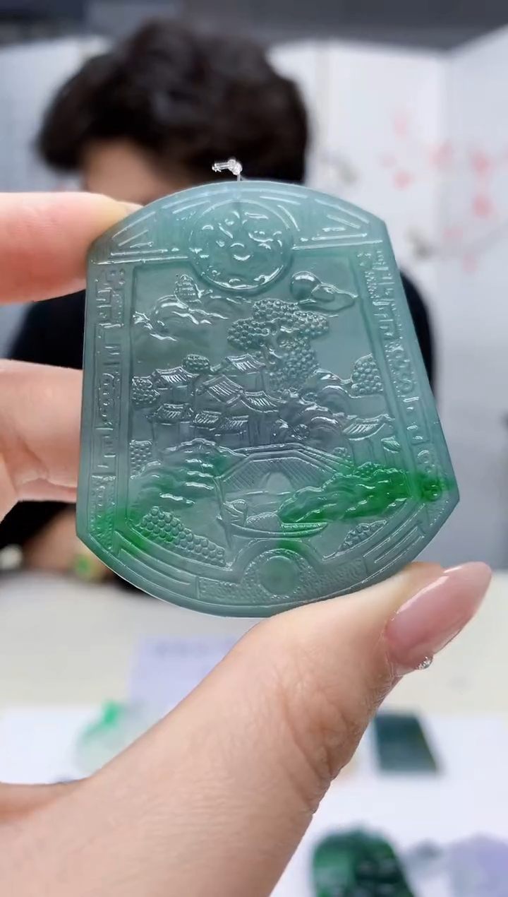 【闪购商品】定制翡翠未镶嵌5145jw-毛货挂件71赠珠链