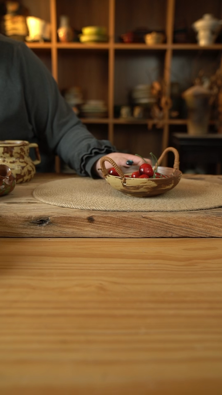 福利虎皮系列的6英寸麻绳小提篮1个