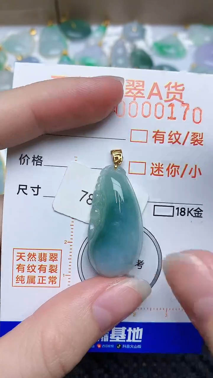 【闪购商品】翡翠颈饰18K金镶嵌5645646411