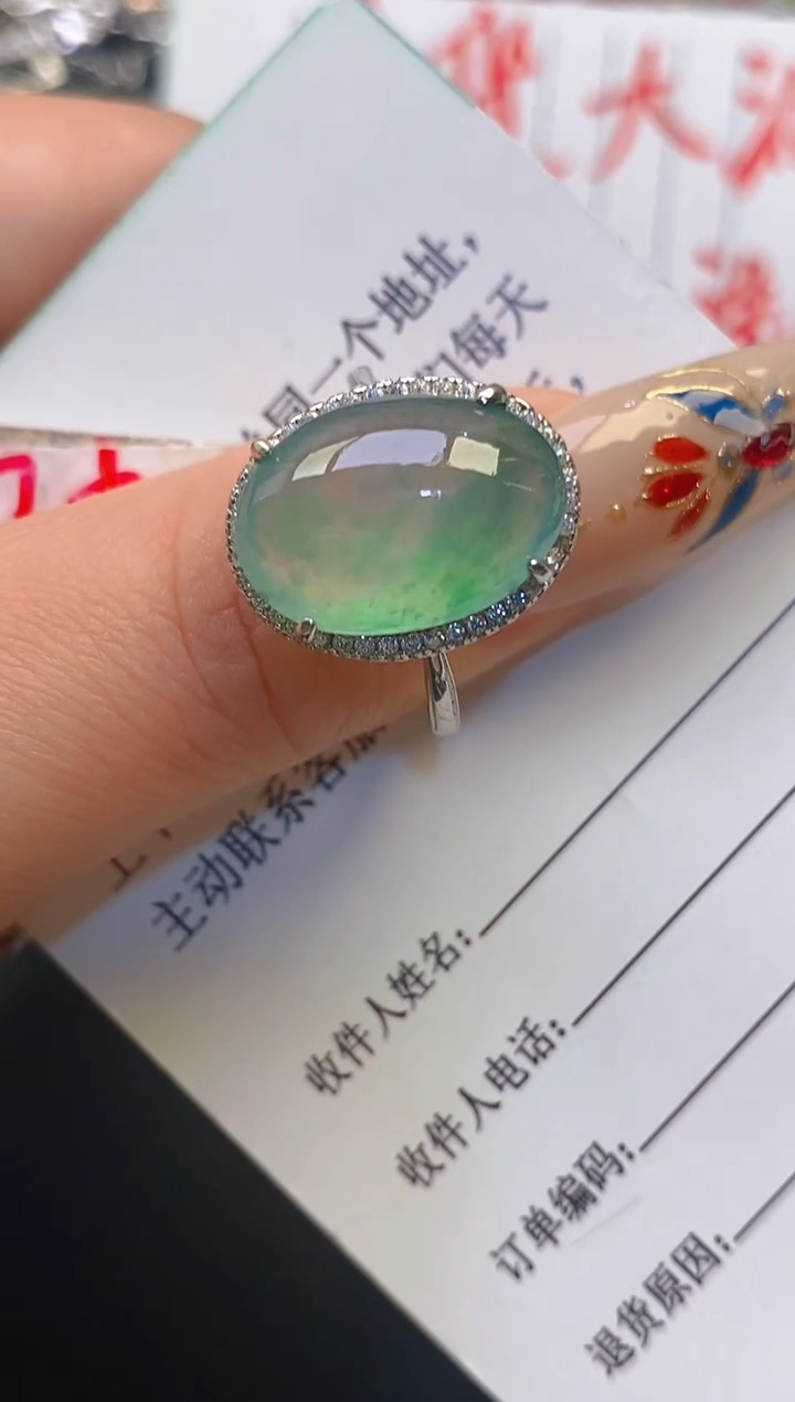 【闪购商品】翡翠耳饰银S925镶嵌天然A货翡翠1