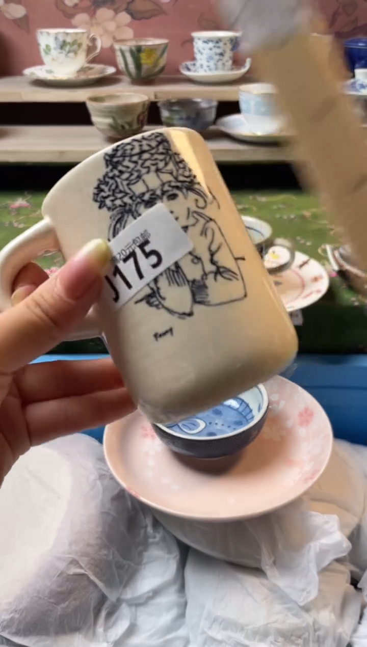 瓷片抖***子瓷器瓷器J175