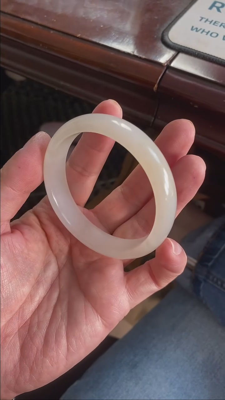 【闪购商品】定制和田玉手镯未镶嵌1888号59.5圈