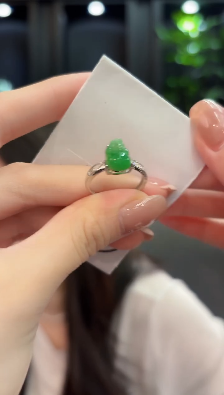 未镶嵌戒指翡翠 缅甸A货/支持复检/一件