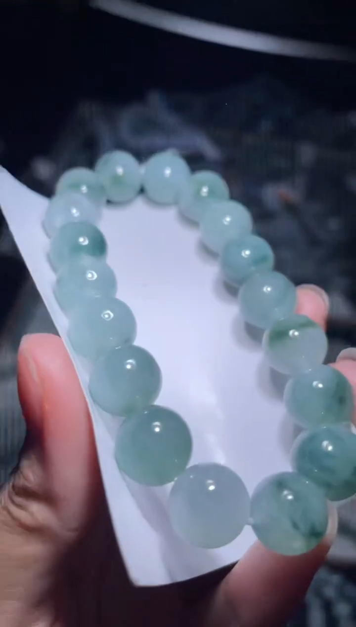 未镶嵌定制翡翠天然缅甸翡翠手串38