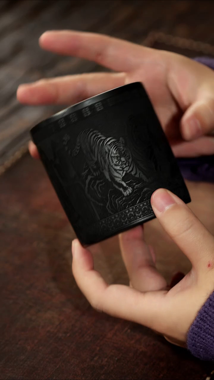 茶杯紫砂福利紫砂五虎图