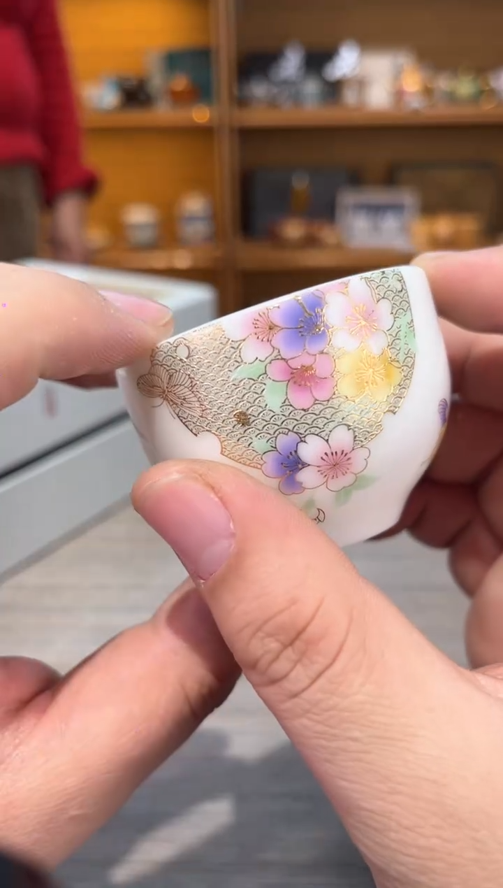 【闪购商品】小彩花小白杯茶具茶具