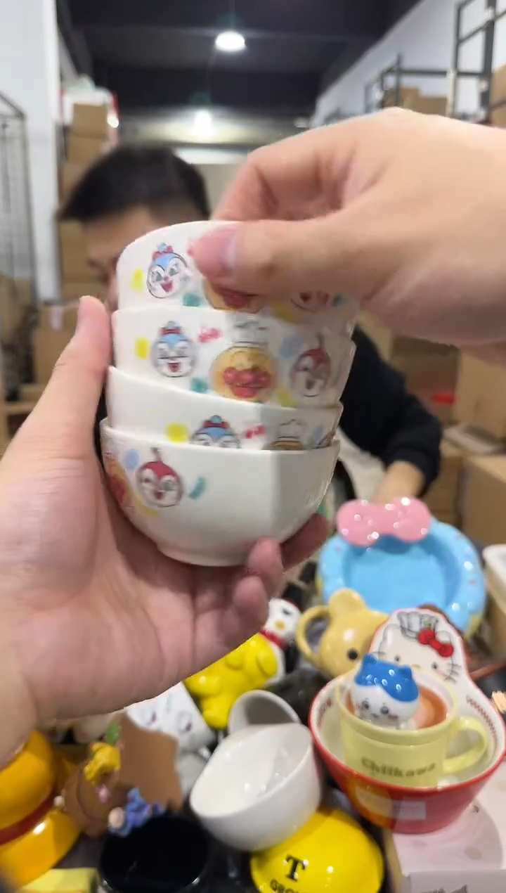 瓷片面包超人小碗4件套