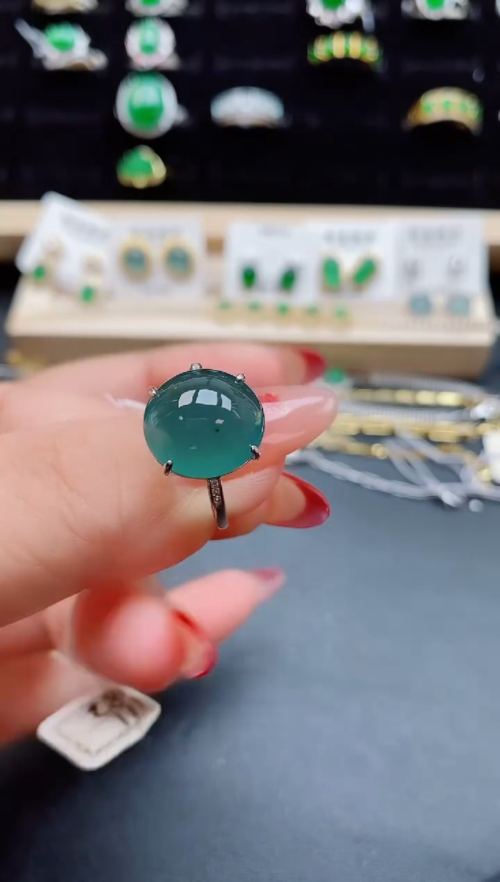 【闪购商品】翡翠戒指银S925镶嵌321321