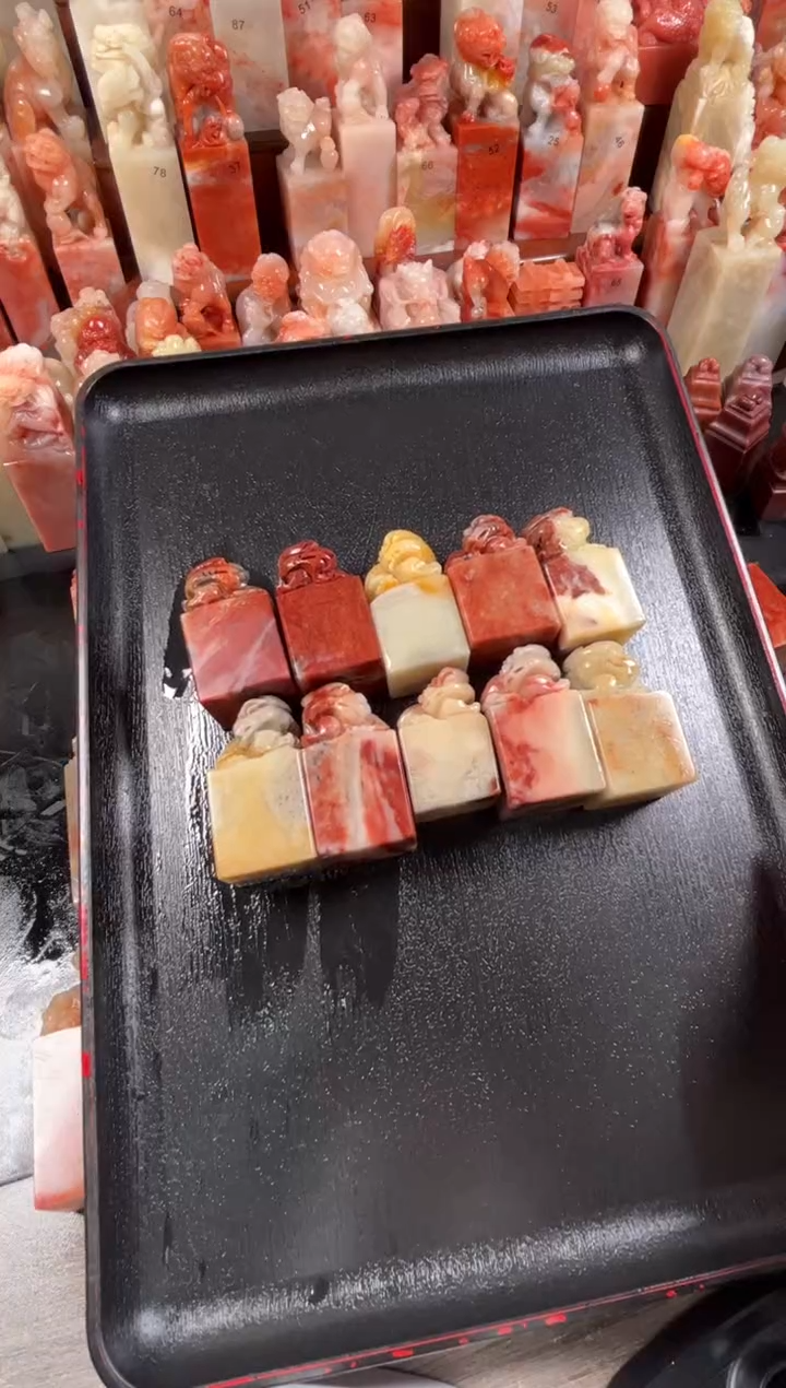 寿山石印石10个印章