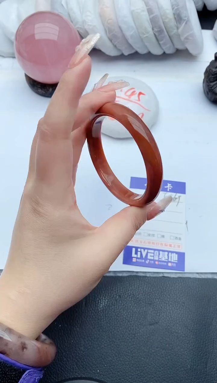 【闪购商品】石英质玉手镯未镶嵌F369+58.5
