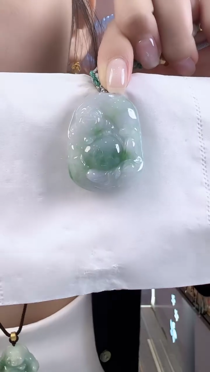 吊坠(不含链)未镶嵌翡翠孤品翡翠A货佛吊坠