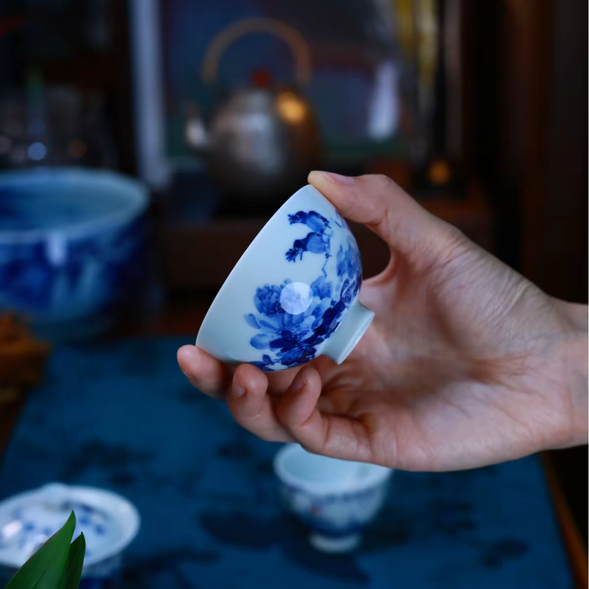 张剑平老师，花鸟茶杯品茗杯茶具陶瓷，约50CC