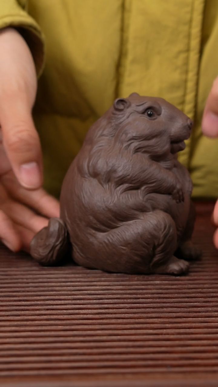 【闪购商品】紫砂茶宠紫泥土拨鼠