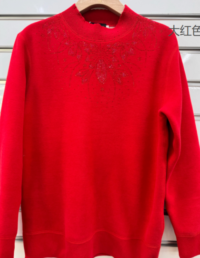 6225 闪钻保暖加绒毛衣-YL