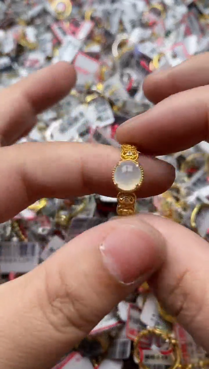 【闪购商品】翡翠戒指银S925镶嵌77777---10