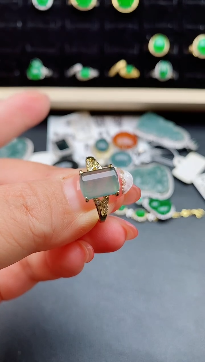 【闪购商品】翡翠戒指银S925镶嵌1221212