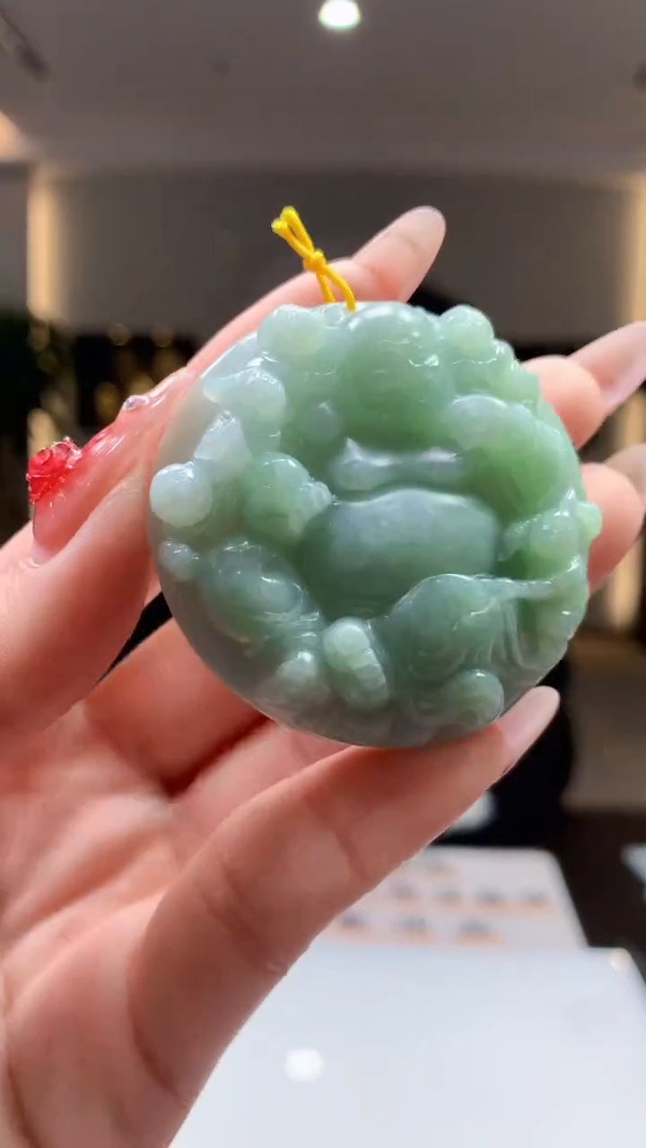 【闪购商品】定制翡翠未镶嵌1083ry-毛货挂件28