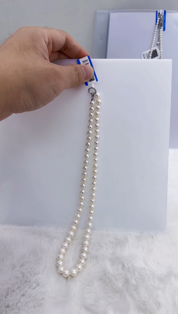 未镶嵌淡水珍珠DA珍珠项链7-8 d200