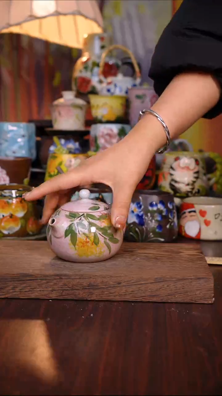 杯子陶泥垚手作 景德镇手工手绘陶瓷器物