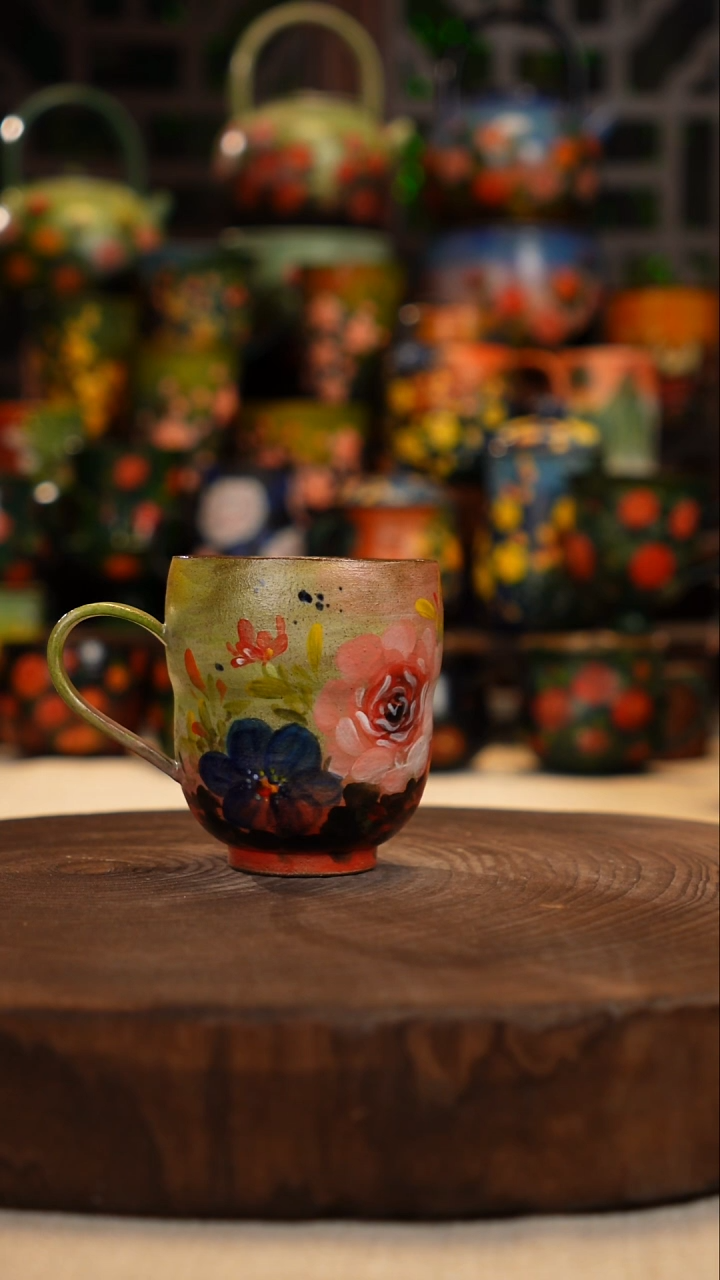 油画 釉下彩  杯子