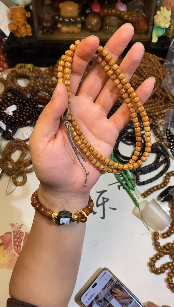 非洲檀香手串/手链龙脊百香籽半成品
