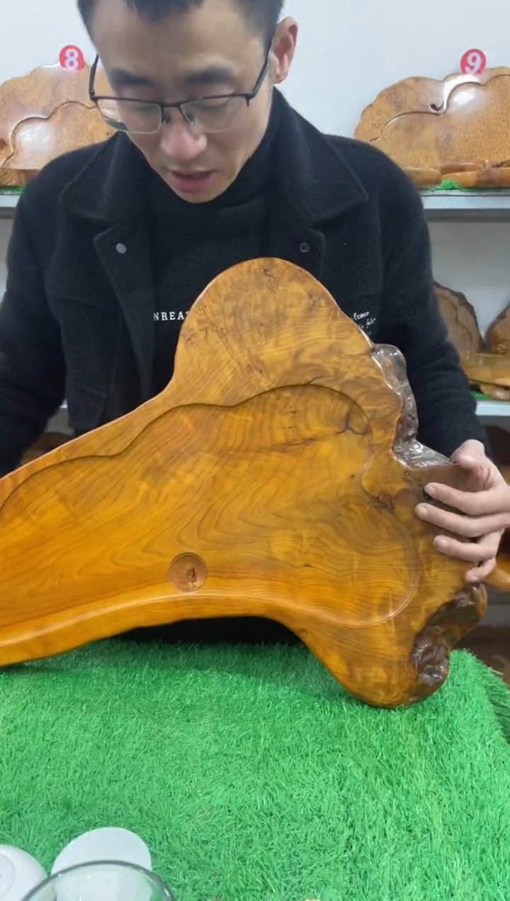 【闪购商品】四川香杉枯木榴茶盘