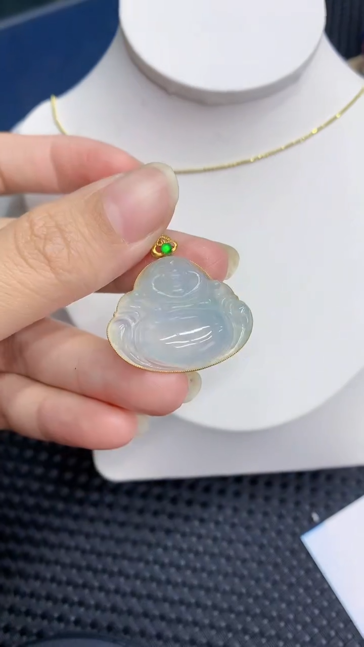 【闪购商品】翡翠颈饰18K金镶嵌            8