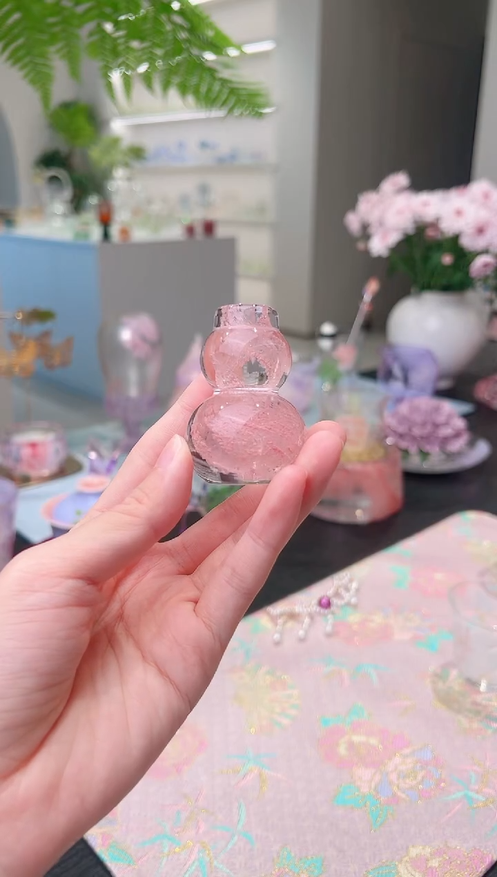 葫芦-香插盖置粉色