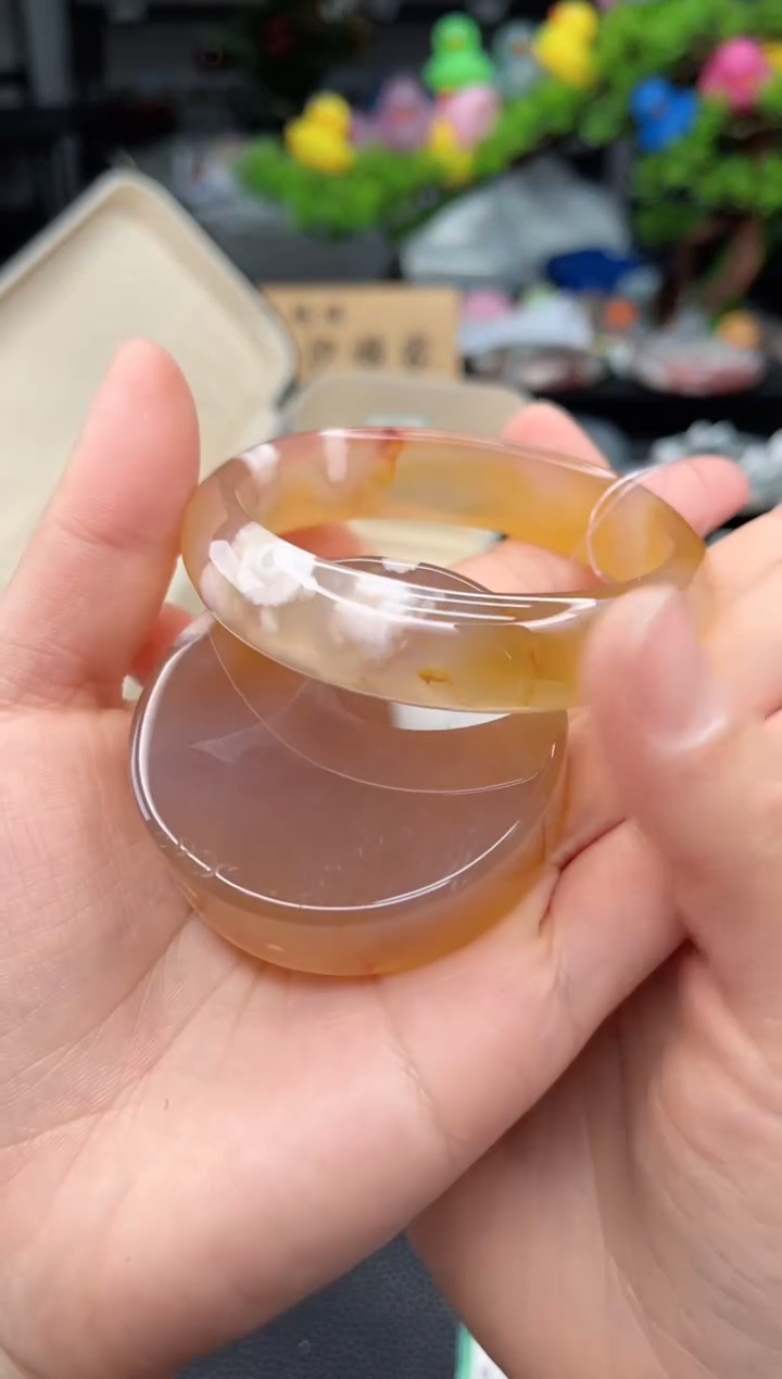 石英质玉未镶嵌手镯57圈口 （赠品镯心）6571998