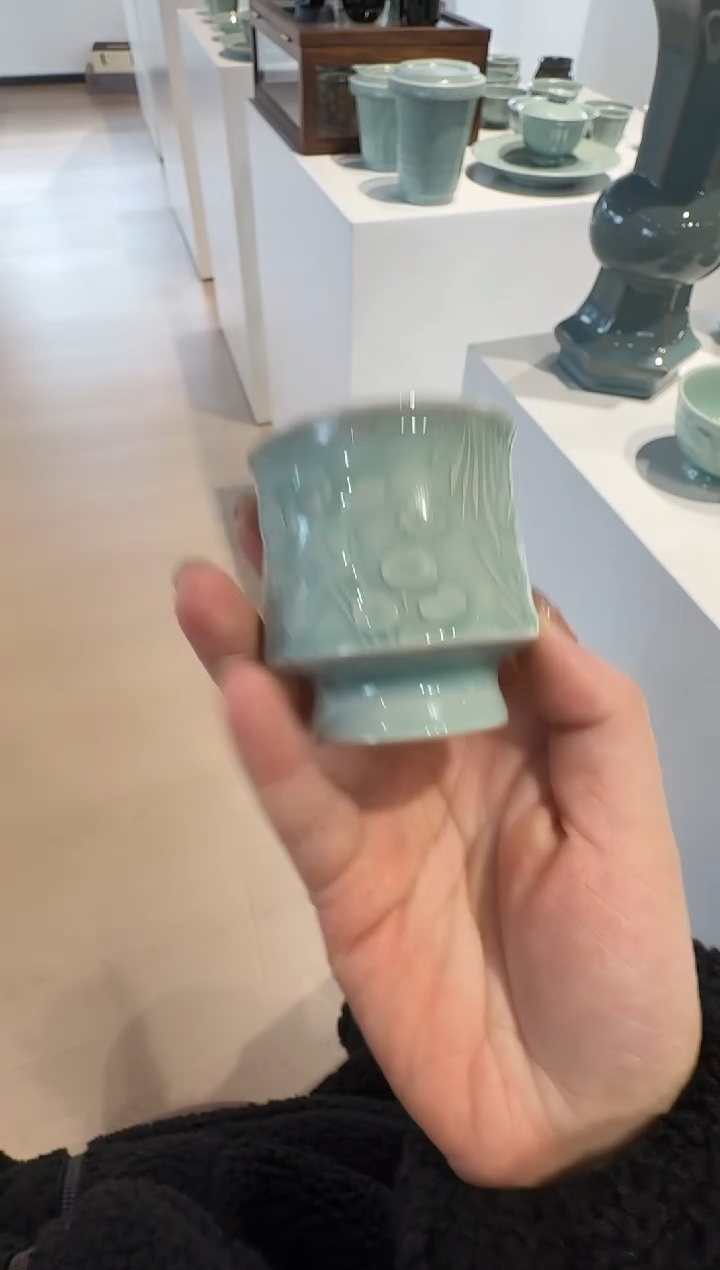 青瓷手工茶器包邮