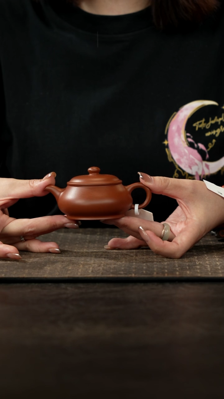 茶壶紫砂赵庄朱泥明炉壶100cc