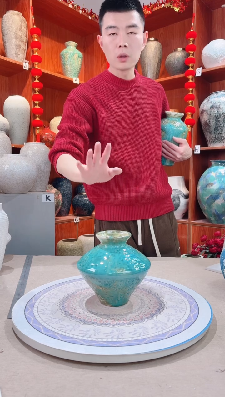 【闪购商品】瓶陶瓷花瓶 无花 手工彩陶小号