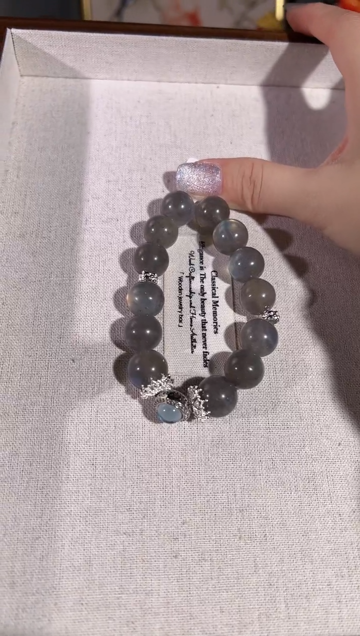 【闪购商品】水晶手链未镶嵌天然拉长石 多样性发货发其一 颜色微差