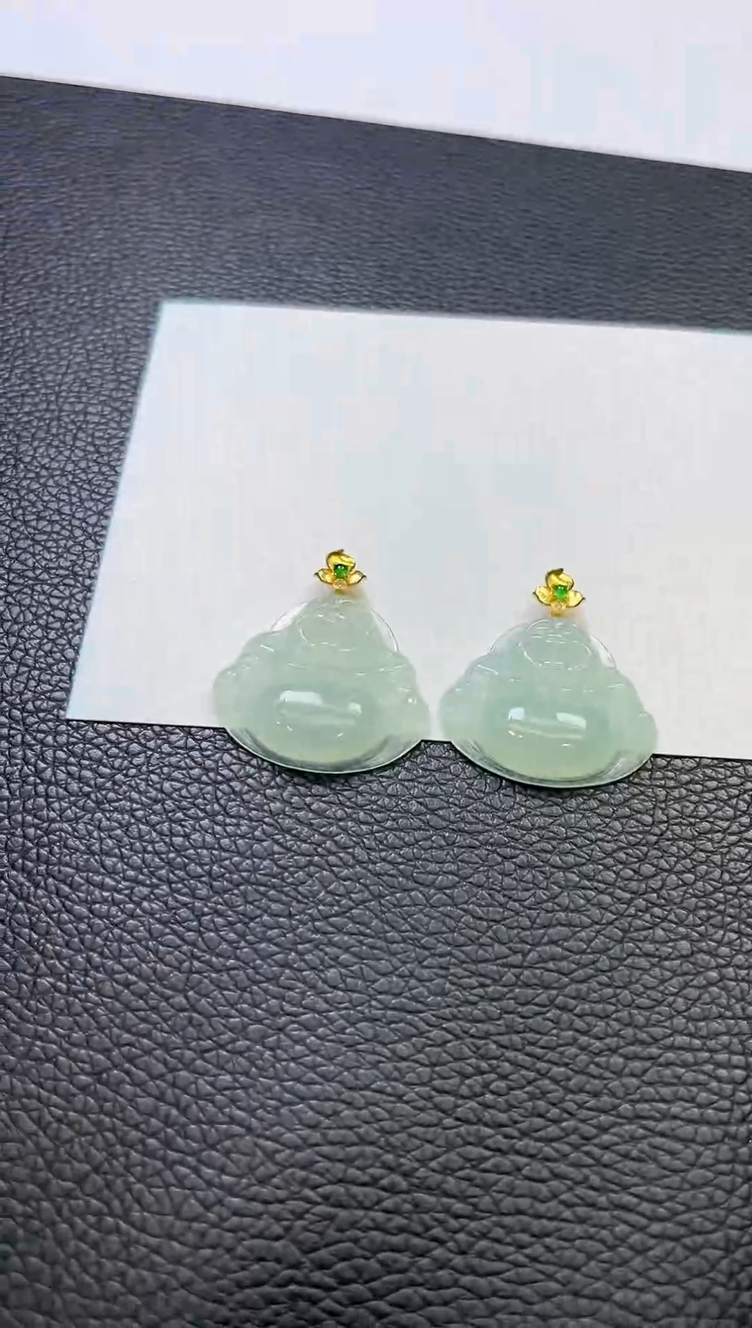 翡翠18K金镶嵌吊坠(不含链)佛公