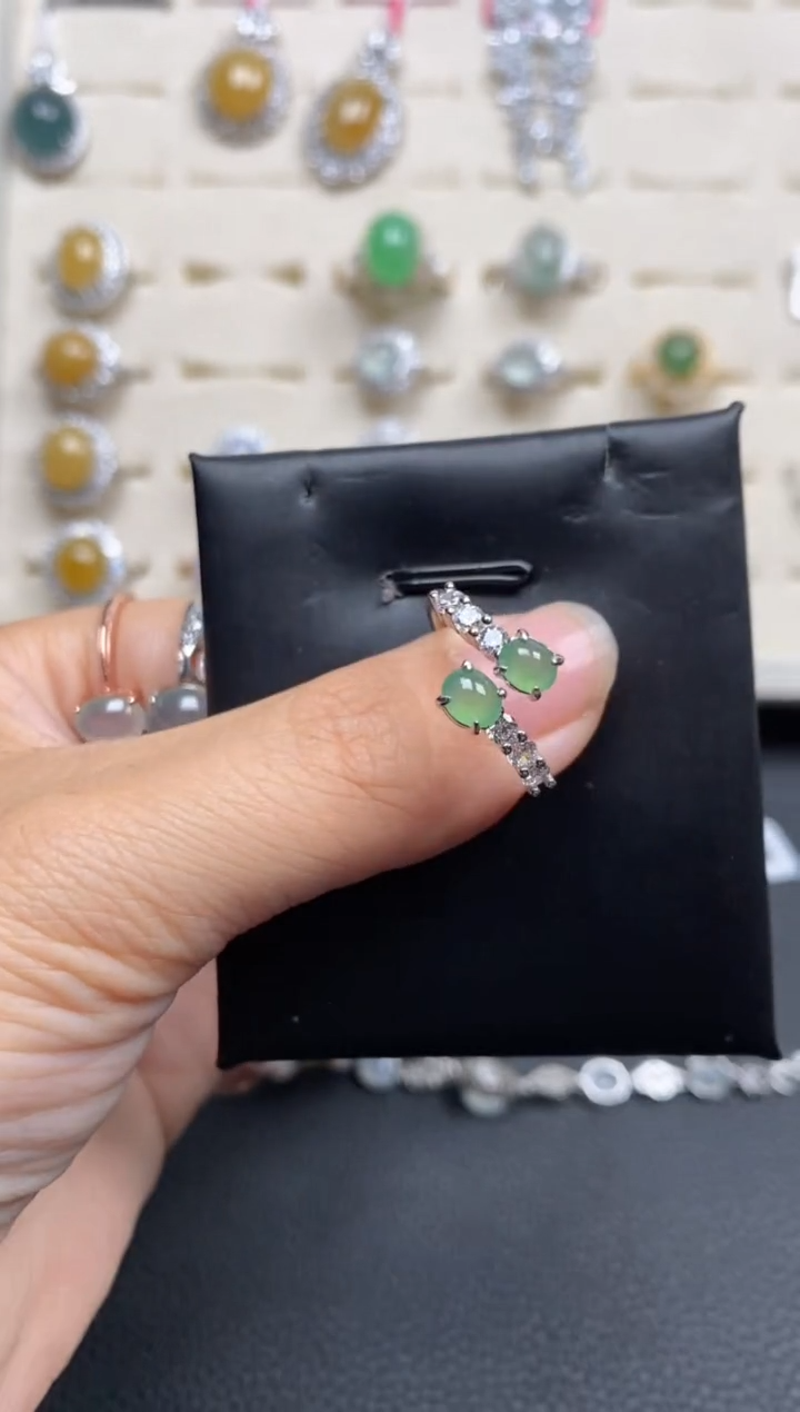 【闪购商品】翡翠戒指银S925镶嵌1111