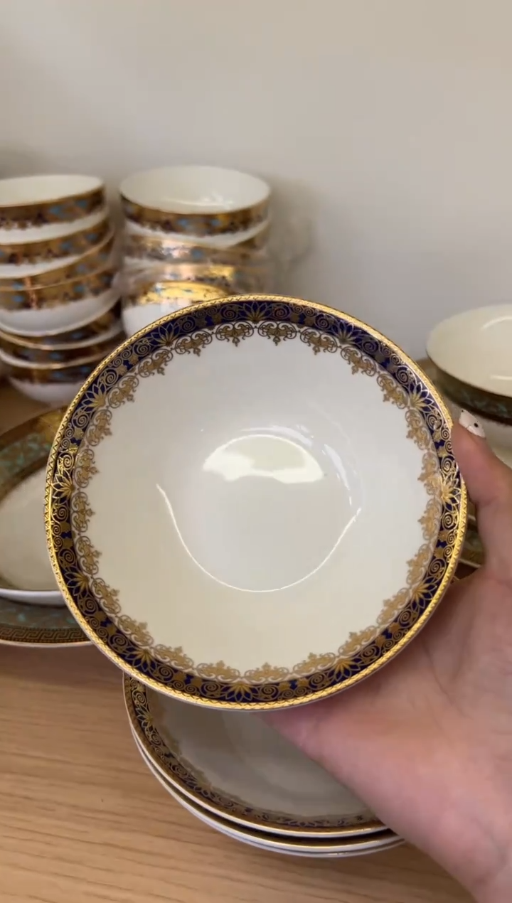 瓷片5.5寸水果碗4个一单打包