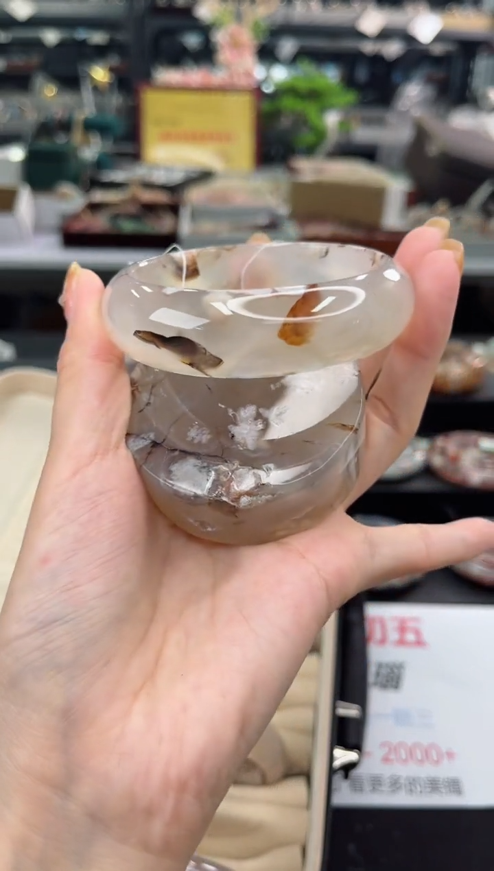 【闪购商品】石英质玉手镯未镶嵌62圈口（赠品镯心）3650702