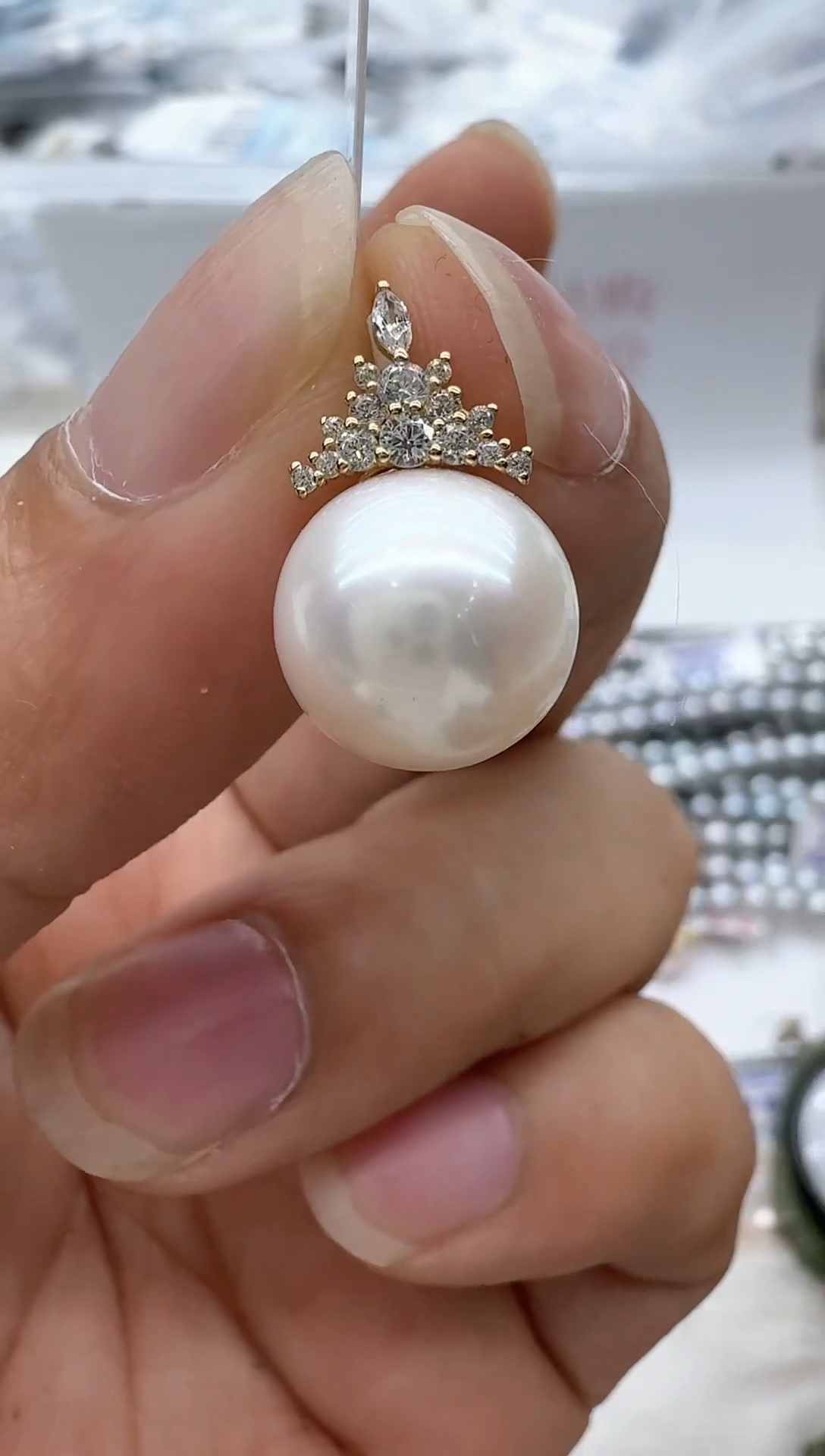 【闪购商品】淡水珍珠颈饰18K金镶嵌清货