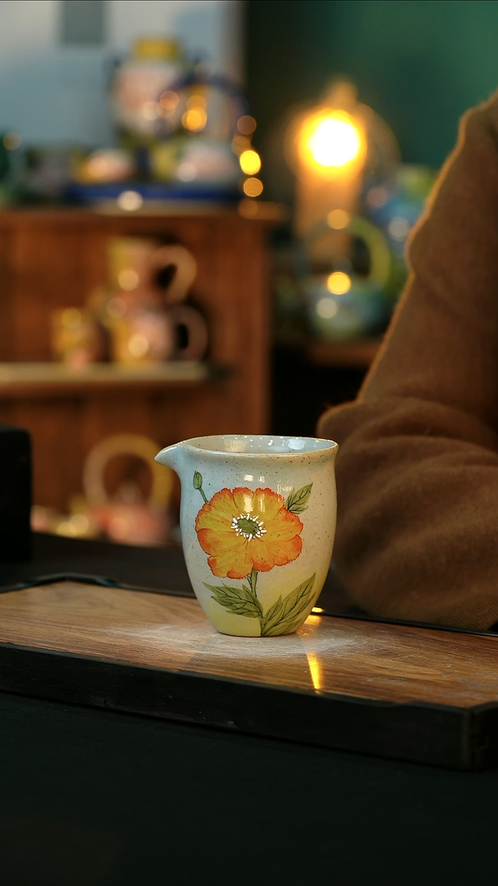 【闪购商品】杯手绘心瓷陶瓷浮力