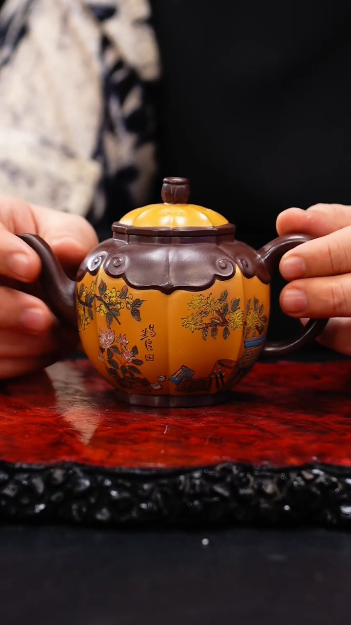 【闪购商品】紫砂茶壶99 华清四方,XXW,景舟红泥粉浆